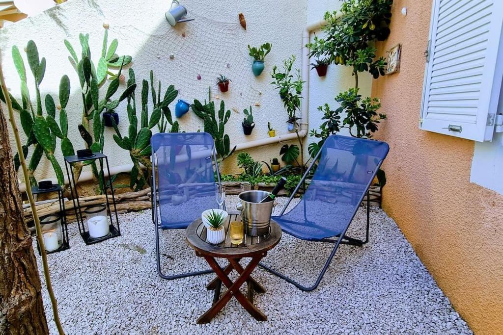 Le Marine Rez De Jardin Direct Plage Parking Prive Climatise Sete Exterior photo